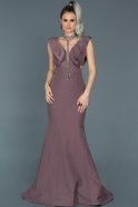 Abendkleid im Meerjungfrau-Stil Lang Lavendel ABU106