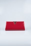 Patent Leder Portfolio Taschen Rot V410