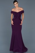 Abendkleid im Meerjungfrau-Stil Lang Violette ABU544