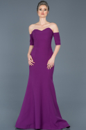 Abendkleid im Meerjungfrau-Stil Lang Violette ABU477