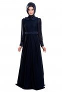 Hijab Kleid Marineblau S3931