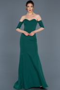 Abendkleid im Meerjungfrau-Stil Lang Smaragdgrün ABU477