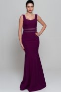 Abendkleid im Meerjungfrau-Stil Lang Violett dunkel ABU411