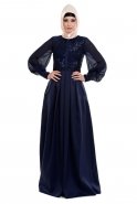 Hijab Kleid Marineblau S3955