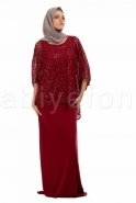 Hijab Kleid Weinrot S3818