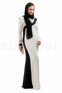 Hijab Kleid Elfenbeinfarben S3808