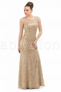 Langes Abendkleid Gold-Metallic M1393