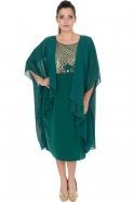 Kurzes übergroßes Abendkleid Smaragdgrün AL6108