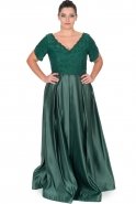 Langes übergroßes Abendkleid Smaragdgrün AL8850