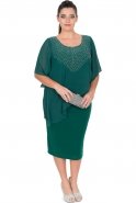 Kurzes übergroßes Abendkleid Smaragdgrün ALY8917