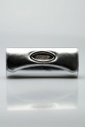 Abendtasche Silber-Metallic V415