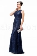 Langes Abendkleid Marineblau M1362