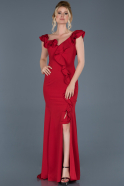 Abendkleid im Meerjungfrau-Stil Lang Rot ABU626