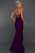 Abendkleid im Meerjungfrau-Stil Lang Violett dunkel ABU043