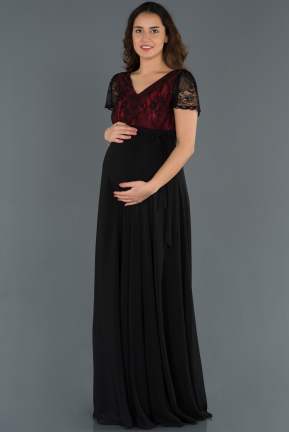 Abendkleid für Schwangere Lang Rot ABU749