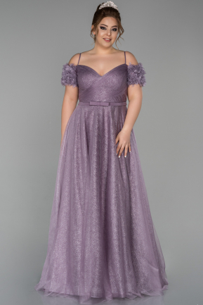 Kleider in Großen Größen Lang Lavendel ABU1500