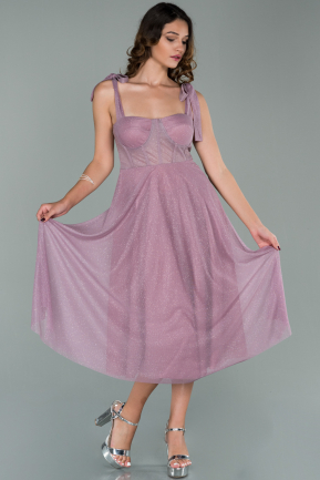 Abendkleid Midi Lavendel ABK1046