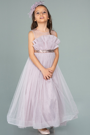 Abendkleid für Kinder Lang Lavendel ABU2050