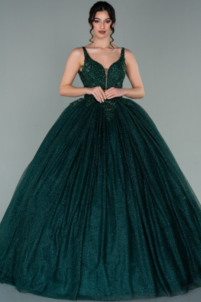 Designer Abendkleid Lang Smaragdgrün ABU2156