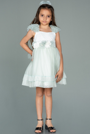 Minzgrün Abendkleid Für Kinder Lang ABU1250