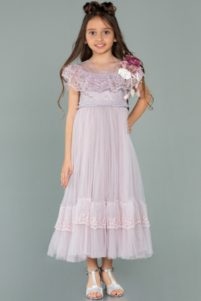 Abendkleid für Kinder Lang Lavendel ABU2153