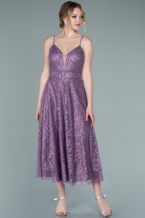 Abendkleid Midi Lavendel ABK1386