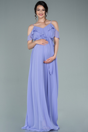 Lila Abendkleid Für Schwangere Lang ABU744