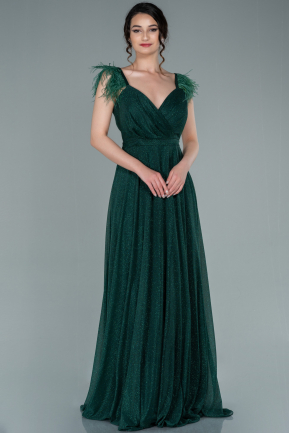 Smaragdgrün Abendkleid Lang ABU1639