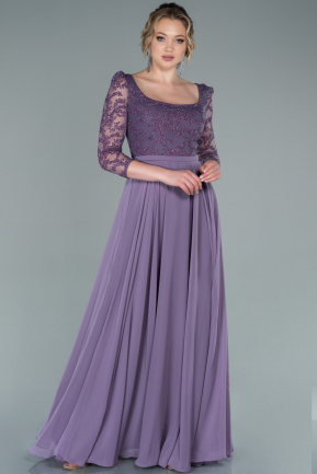 Abendkleid Lang Chiffon Lavendel ABU2404