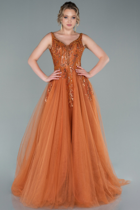 Orange Abendkleid Lang ABU2424