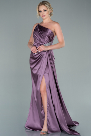 Abendkleid Lang Satin Lavendel ABU2465