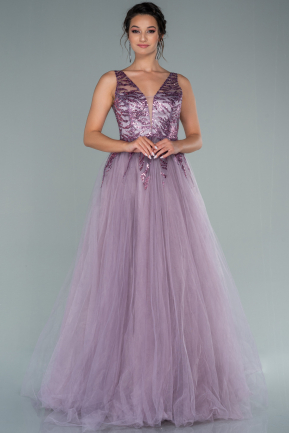 Lavendel Abendkleid Lang ABU2469