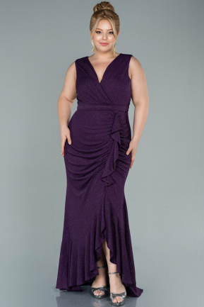 Kleider in Großen Größen Lang Violett dunkel ABU2535