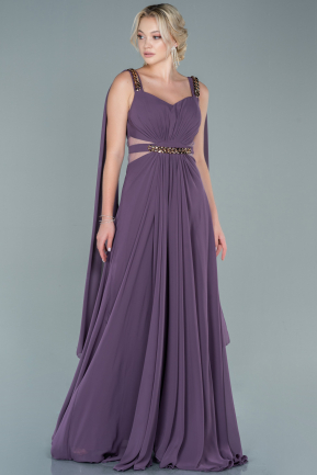 Lavendel Abendkleid Chiffon Lang ABU2527