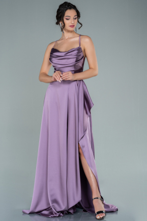 Lavendel Abendkleid Satin Lang ABU1843