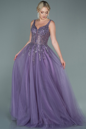 Designer Abendkleid Lang Lavendel ABU2629