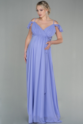 Lila Abendkleid Für Schwangere Lang ABU756