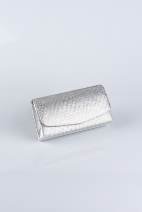 Abendtasche Steinbesetzt Silber V417