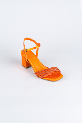 Party-Schuhe Satin Orange ABS1104