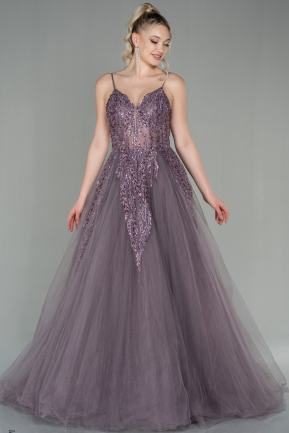 Designer Abendkleid Lang Lavendel ABU2913