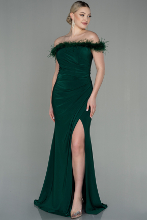 Abendkleid im Meerjungfrau-Stil Lang Smaragdgrün ABU2941