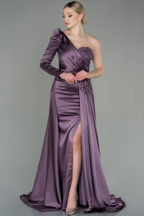 Abendkleid Lang Satin Lavendel ABU2610