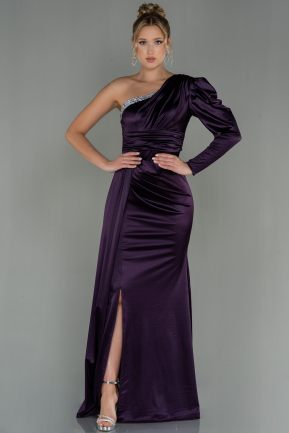 Violett dunkel Abendkleid Lang ABU2935