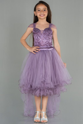 Abendkleid für Kinder Kurz Lavendel ABK1710