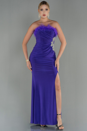 Abendkleid im Meerjungfrau-Stil Lang Violette ABU3049