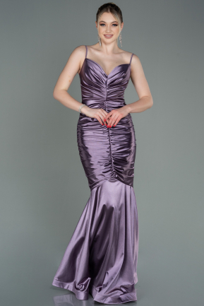 Abendkleid im Meerjungfrau-Stil Lang Lavendel ABU3121