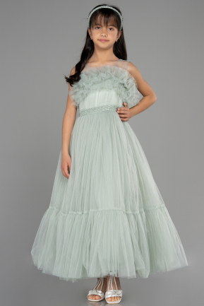 Long Turquoise Girl Dress ABU3726