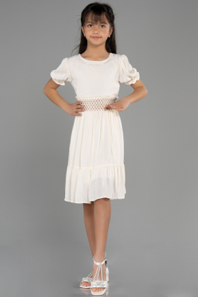 Midi White Girl Dress ABK1948