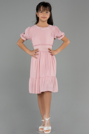 Midi Powder Color Girl Dress ABK1948