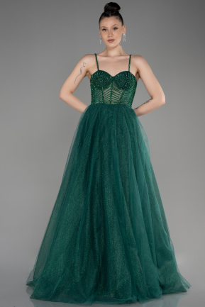 Long Emerald Green Evening Dress ABU3805